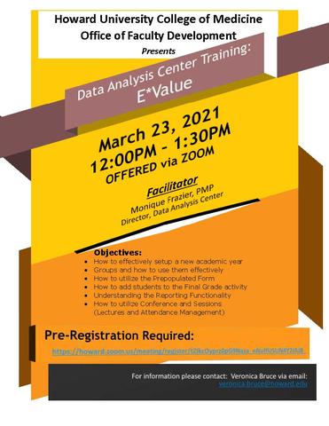 Data Analysis Center Training: E*Value